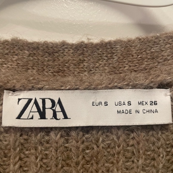 Zara long knitted coat - Picture 5 of 8